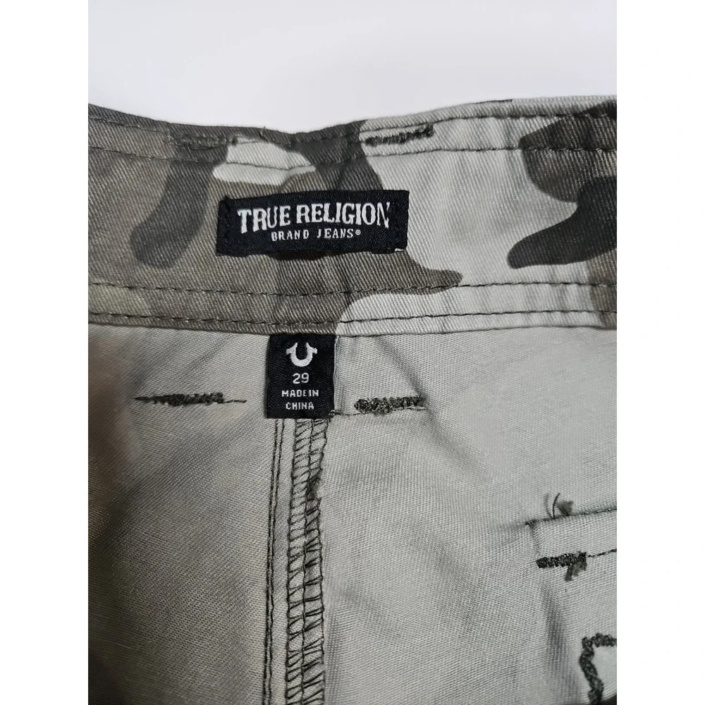 True Religion Womens Camo Cargo Straight Leg Pants Size‎ 29 NWT
